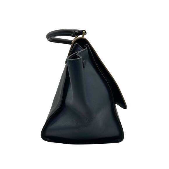 CELINE Trapeze Leather Suede Handbag Shoulder Bag Navy Gray Women's B4 - Picture 6 of 16